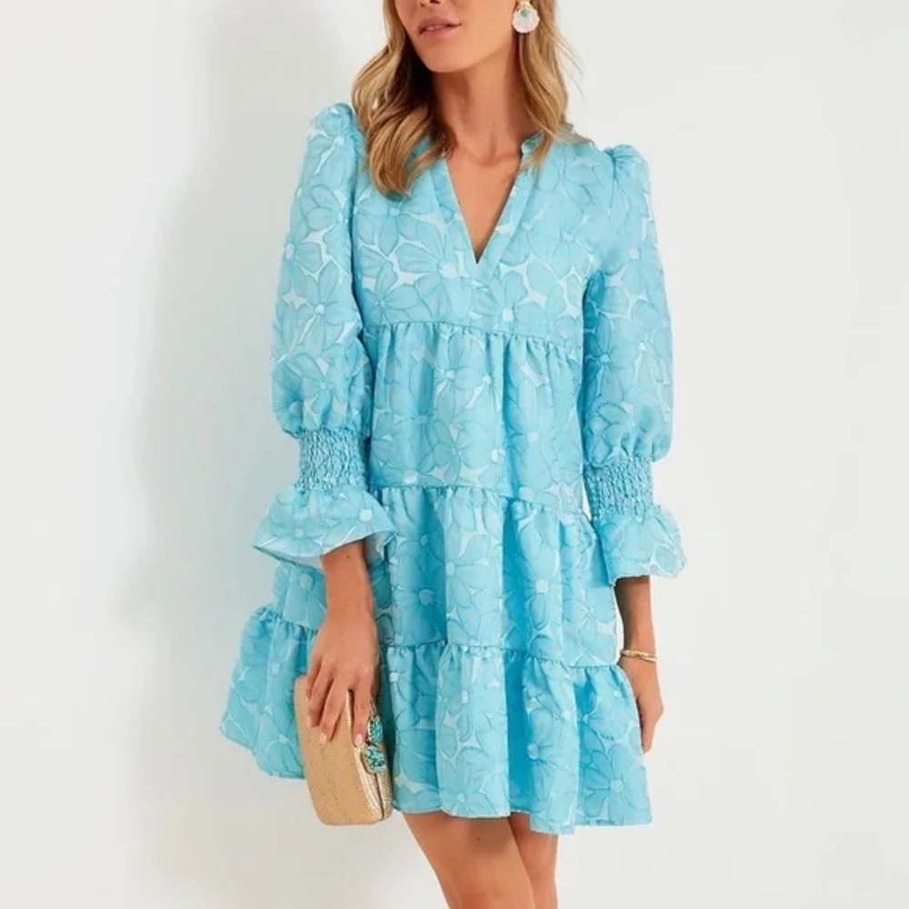 Tuckernuck Pomander Place Aqua Floral Dress